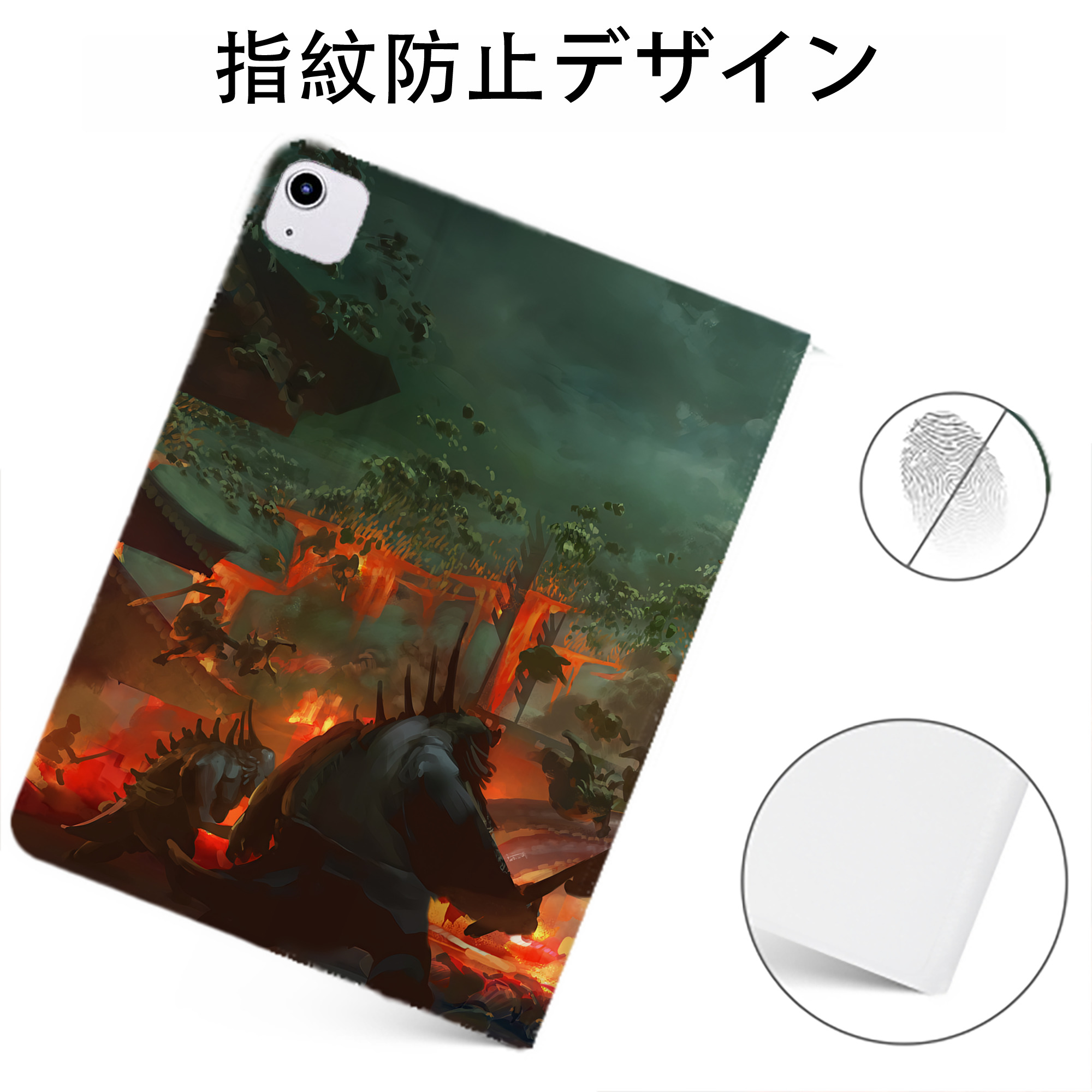 （画像用） Ne Zha 2 ナタ 魔童の大暴れ IPadケース ペンホルダー付き ブックスタイルデザイン